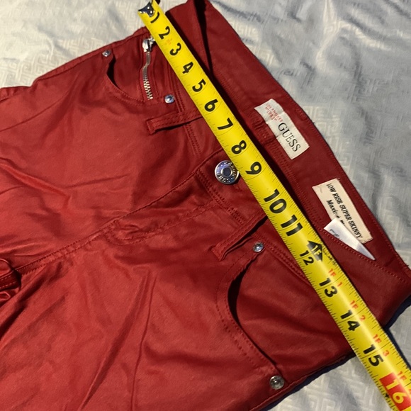 Guess red skinny stretch pants sz 30 - Picture 6 of 9